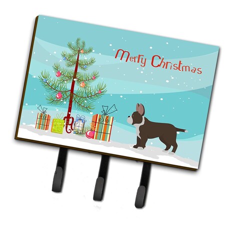 Carolines Treasures Black French Bulldog Pit Bull Mix Christmas Tree Leash or Key Holder CK3829TH68